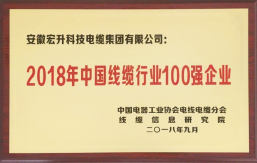 2018年中國(guó)線(xiàn)纜行業(yè)100強(qiáng)企業(yè)